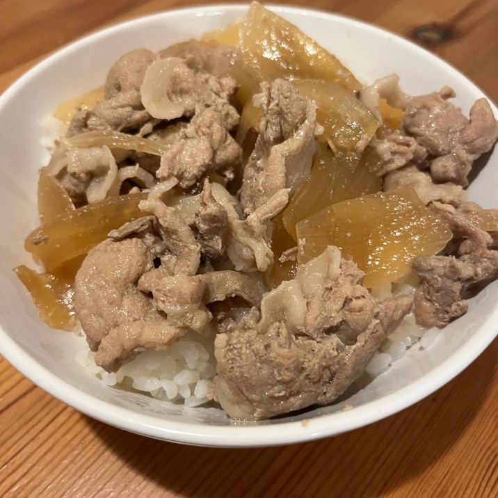 15分!豚肉と玉葱しかないなら豚丼